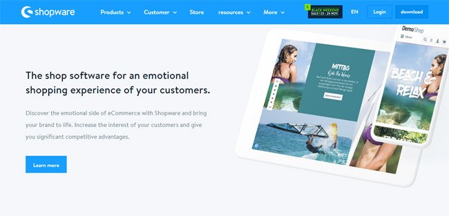 shopware homepage